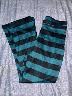 wild fable Teal and Black Stretch Knit Flared Leggings-Size XS